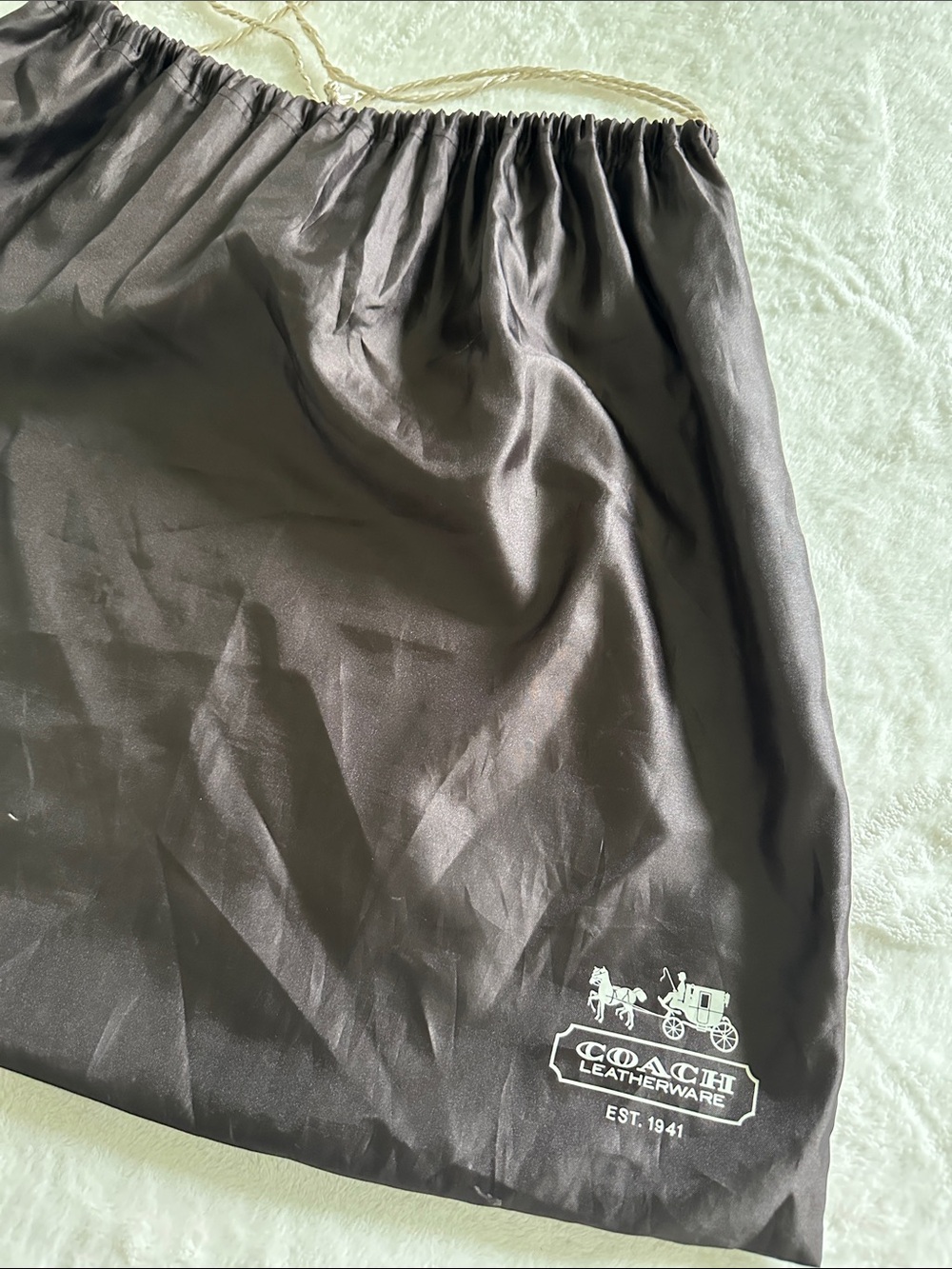 Coach drawstring dust bag